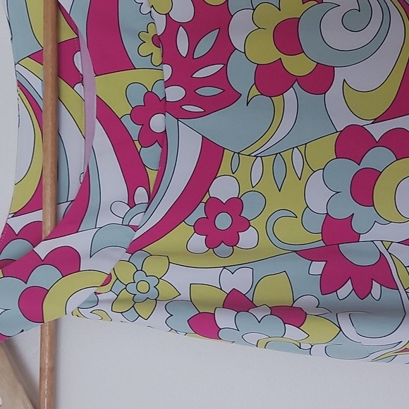 J Mclaughlin Edie Catalina Cloth Dress Halter Neck Psychedelic Print Size Medium - Picture 5 of 5